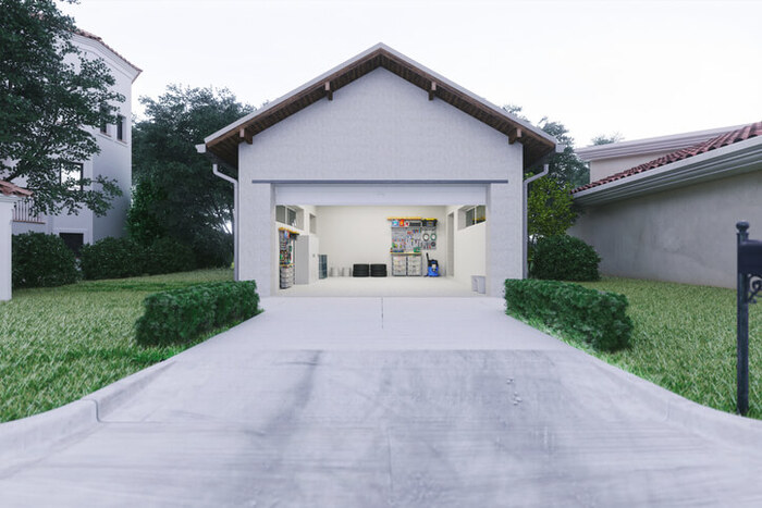 white garage